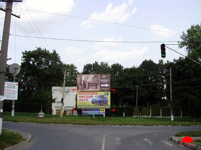 Щит 6x3,  вул. Північна - вул.Лесі Українки (призма)