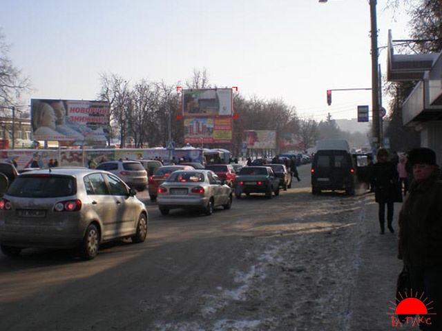 Щит 6x3,  проспект Грушевського - вул. Соборна (верхній - призматрон)